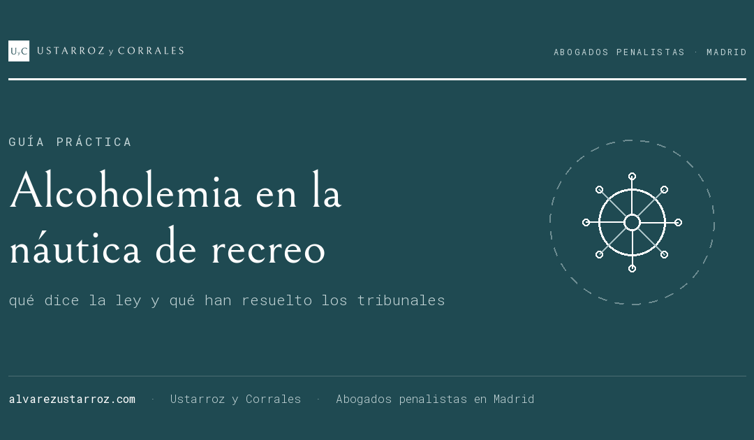 Alcoholemia en la náutica de recreo: qué dice la ley española y qué han resuelto los tribunales